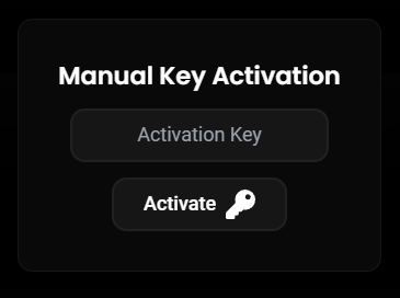 Manual Key Activation